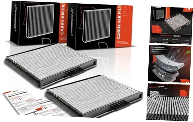 2-PC Cabin Air Filter with Activated Carbon Compatible with Ford F-150 1997