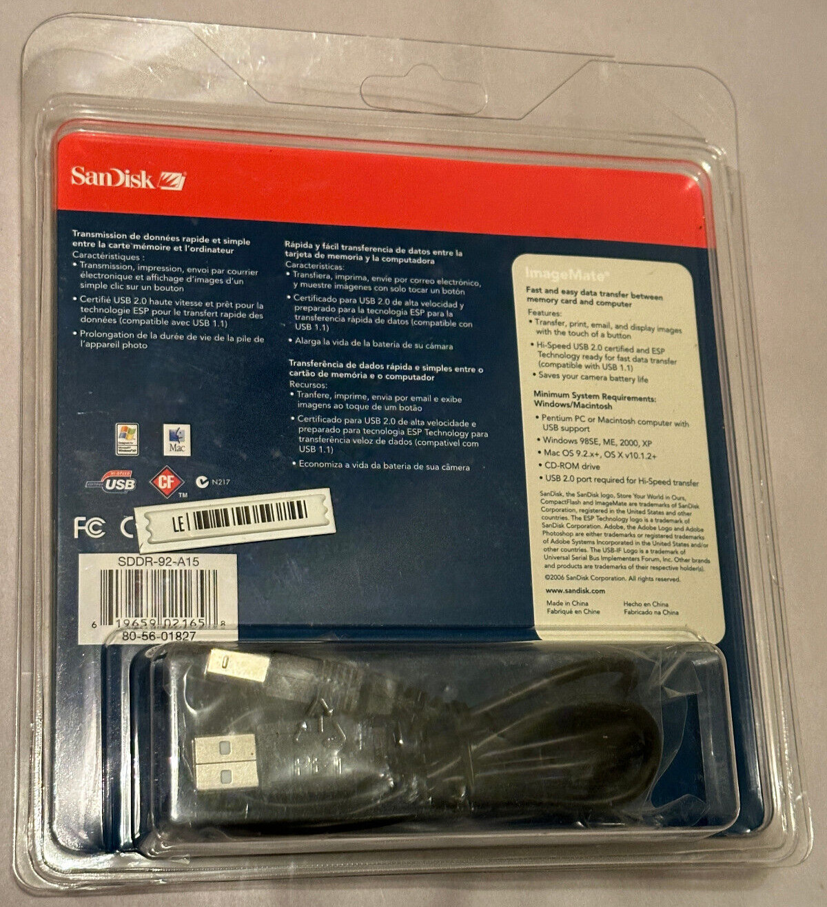 SanDisk ImageMate CompactFlash Card Reader/Writer Type I/II USB 2.0 - Sealed NEW