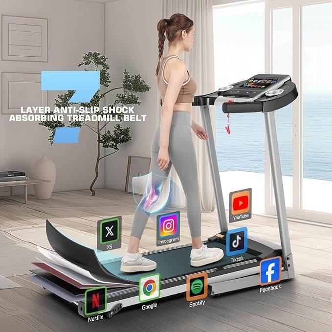 🤸🏻 3.25HP Super Quiet Running Machine with 36 built-in programs Treadmill🤸🏻