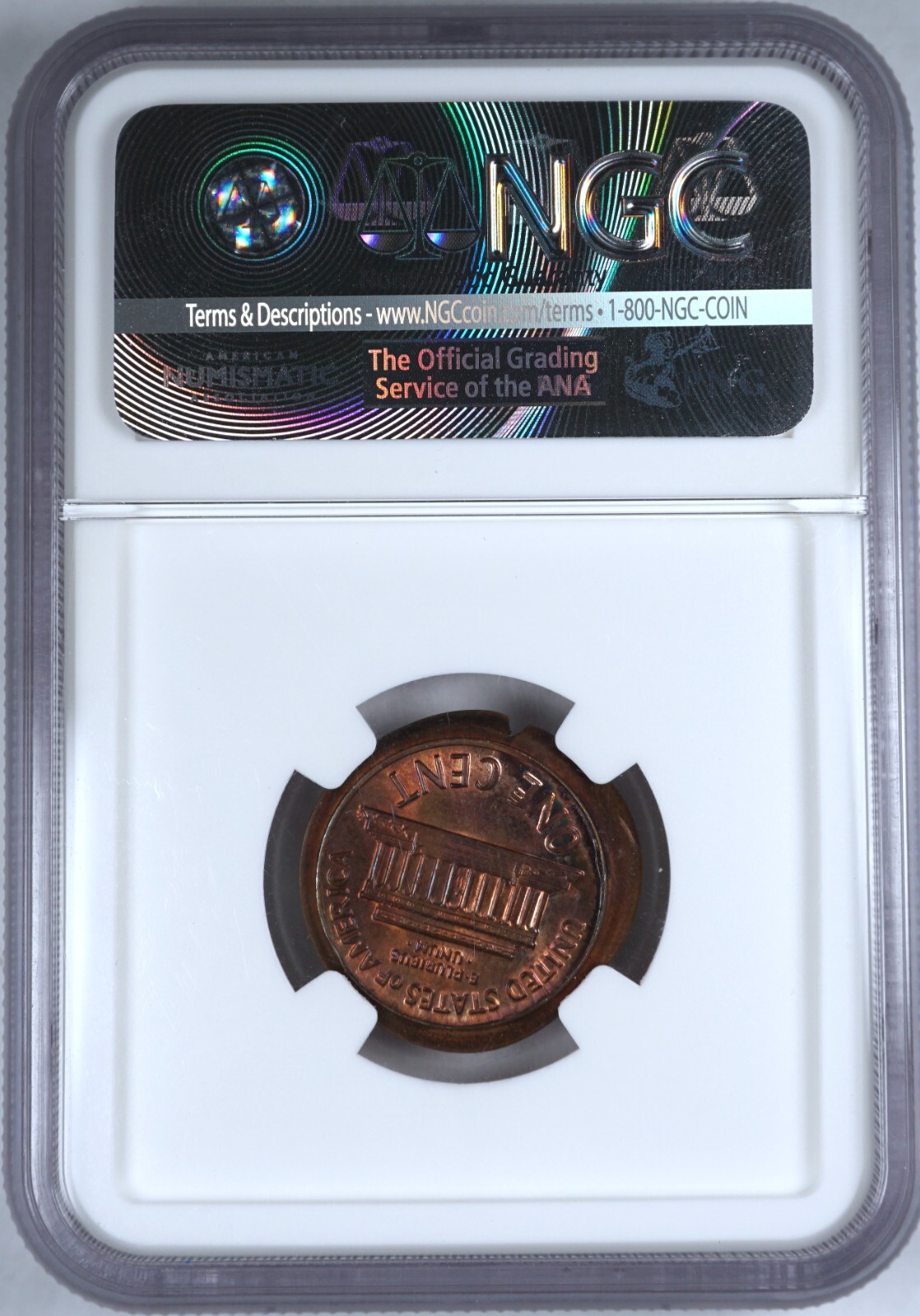 1970 1c Cupped Massive Broadstruck with Indent Cap Rare Mint Error NGC MS65RB
