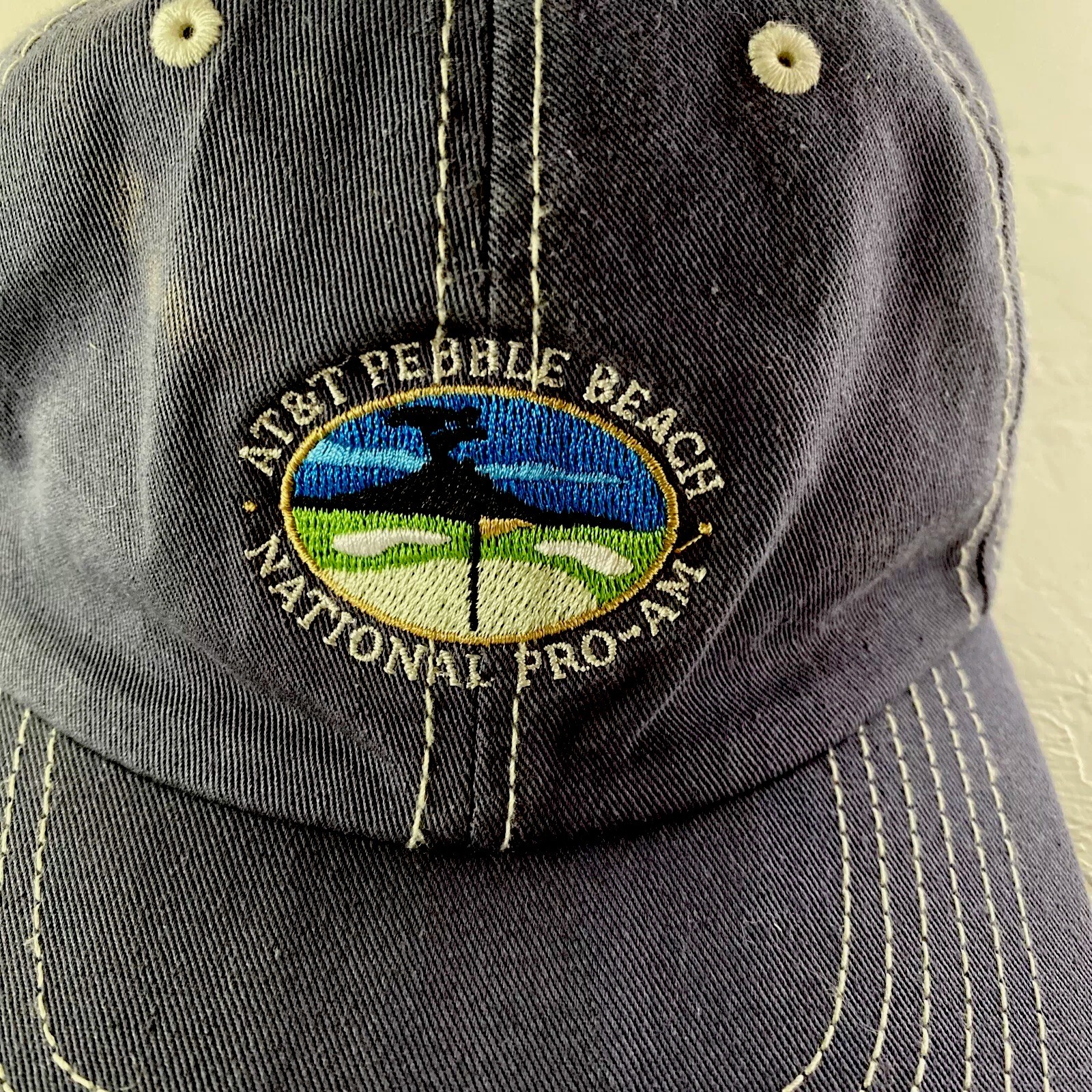 Golf Cap/ Hat / Pebble Beach National Pro Am Adjustable Gray American Dry Goods