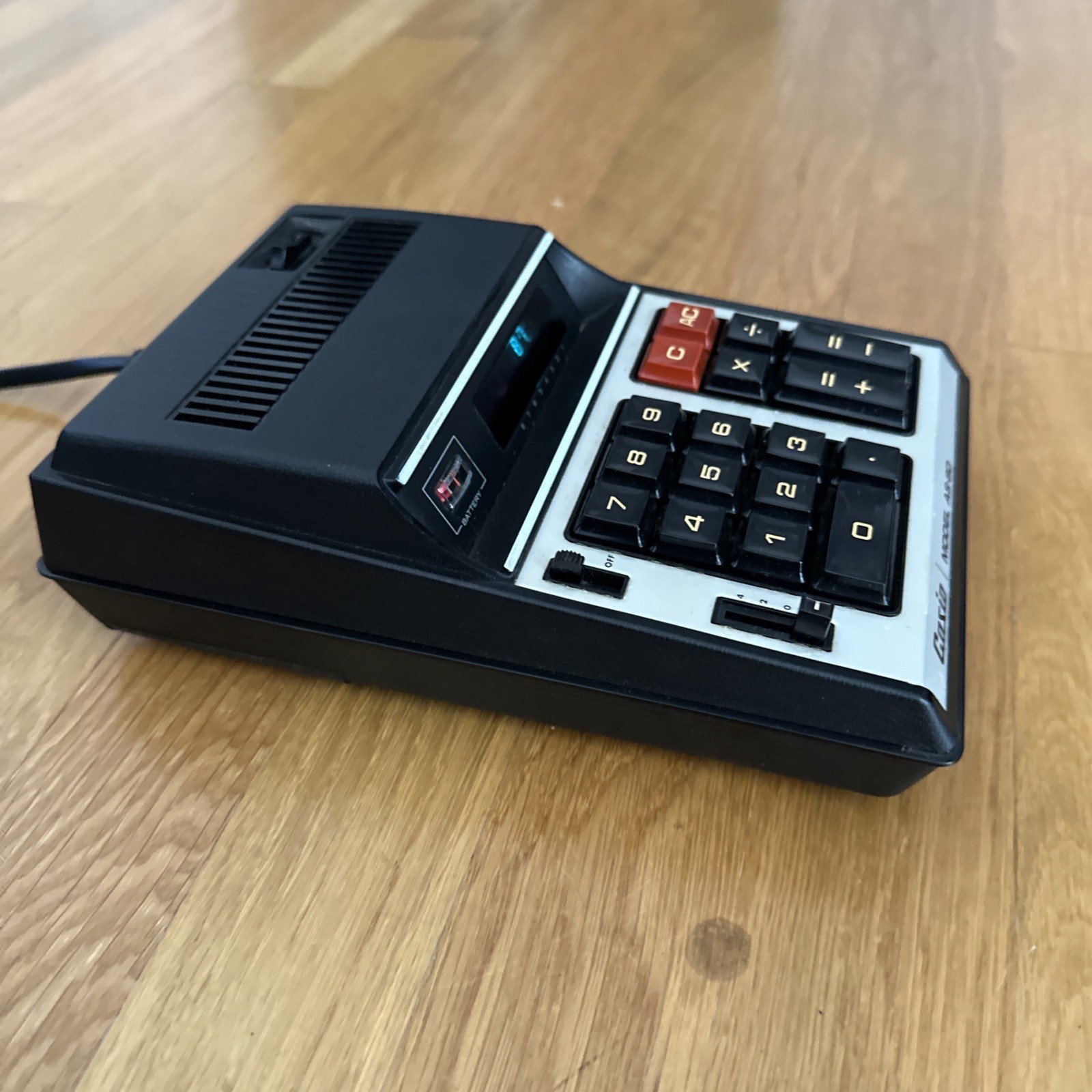 Casio Model AS-8D Vintage Calculator/Adding Machine tested with case