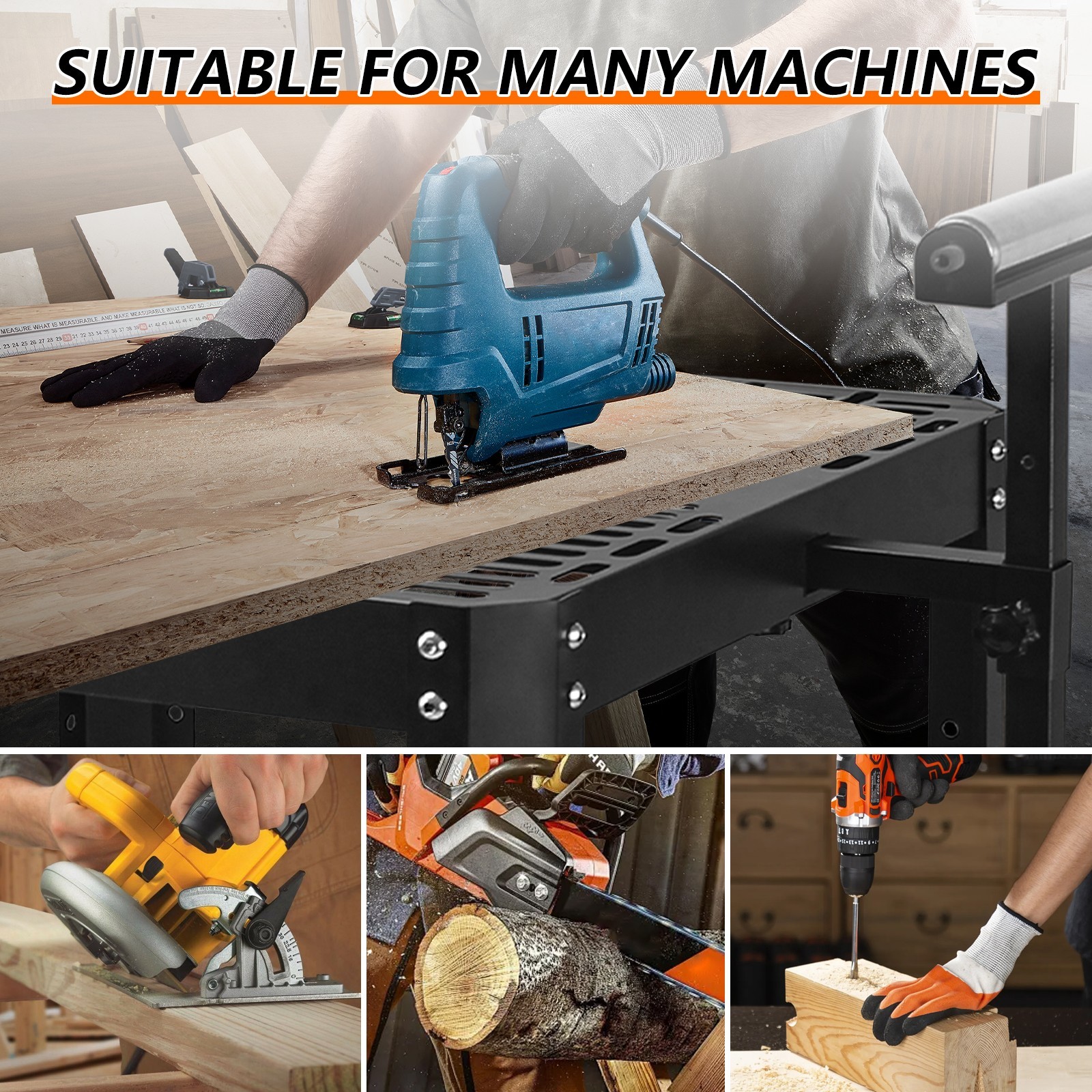 Planer Stand with Wheels,Height Adjustable Miter Saw Tool Stand With Rollers