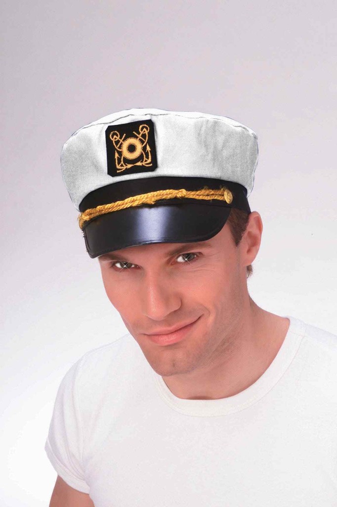 ADULT SIZE YACHTMAN CAPTAIN SKIPPER SAILOR HAT HALLOWEN COSTUME ACCESSORY