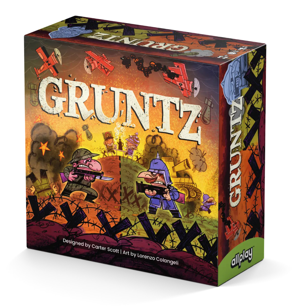 Gruntz Magnetic Tactical Board Game Allplay 2 Player War Tanks Vehicles