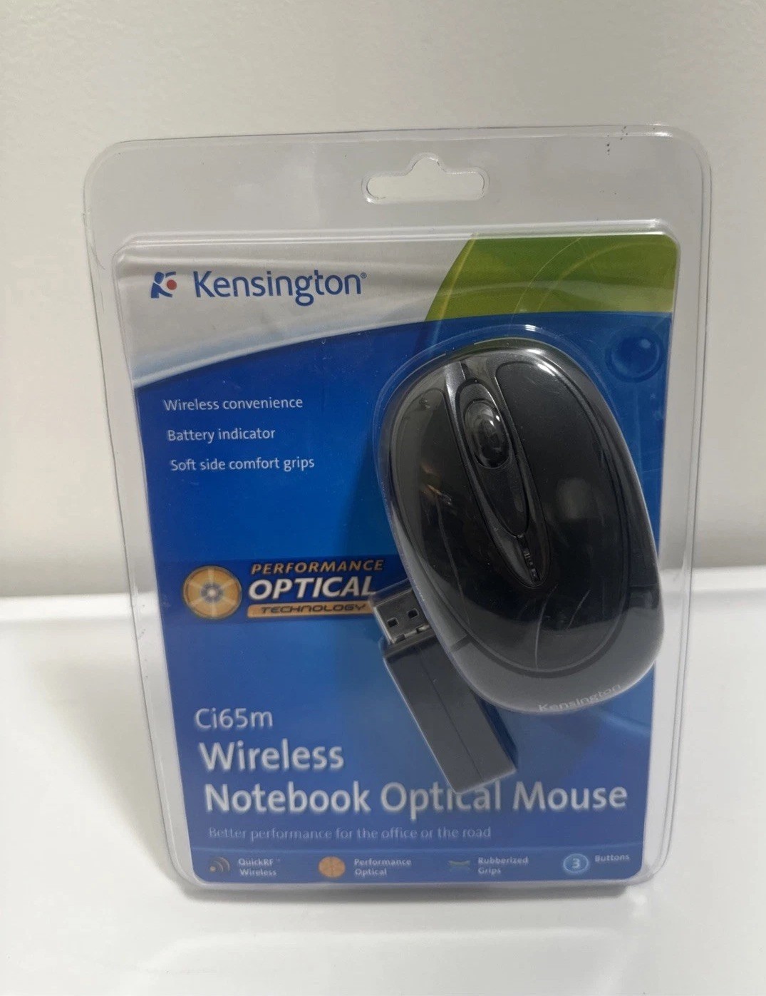 Kensington Wireless Notebook Mouse - Ci65m - Black - New In Box K72267US