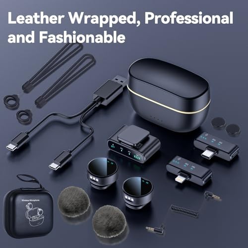 200ft Wireless Lavalier Microphone for iPhone/Android/Camera