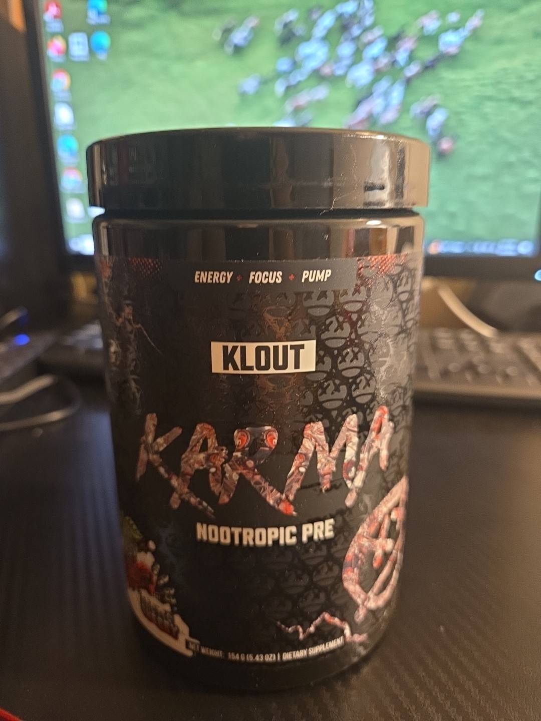 Klout Karma Pre Workout, Arctic Cherry , 20 Servings Exp: 08/2027