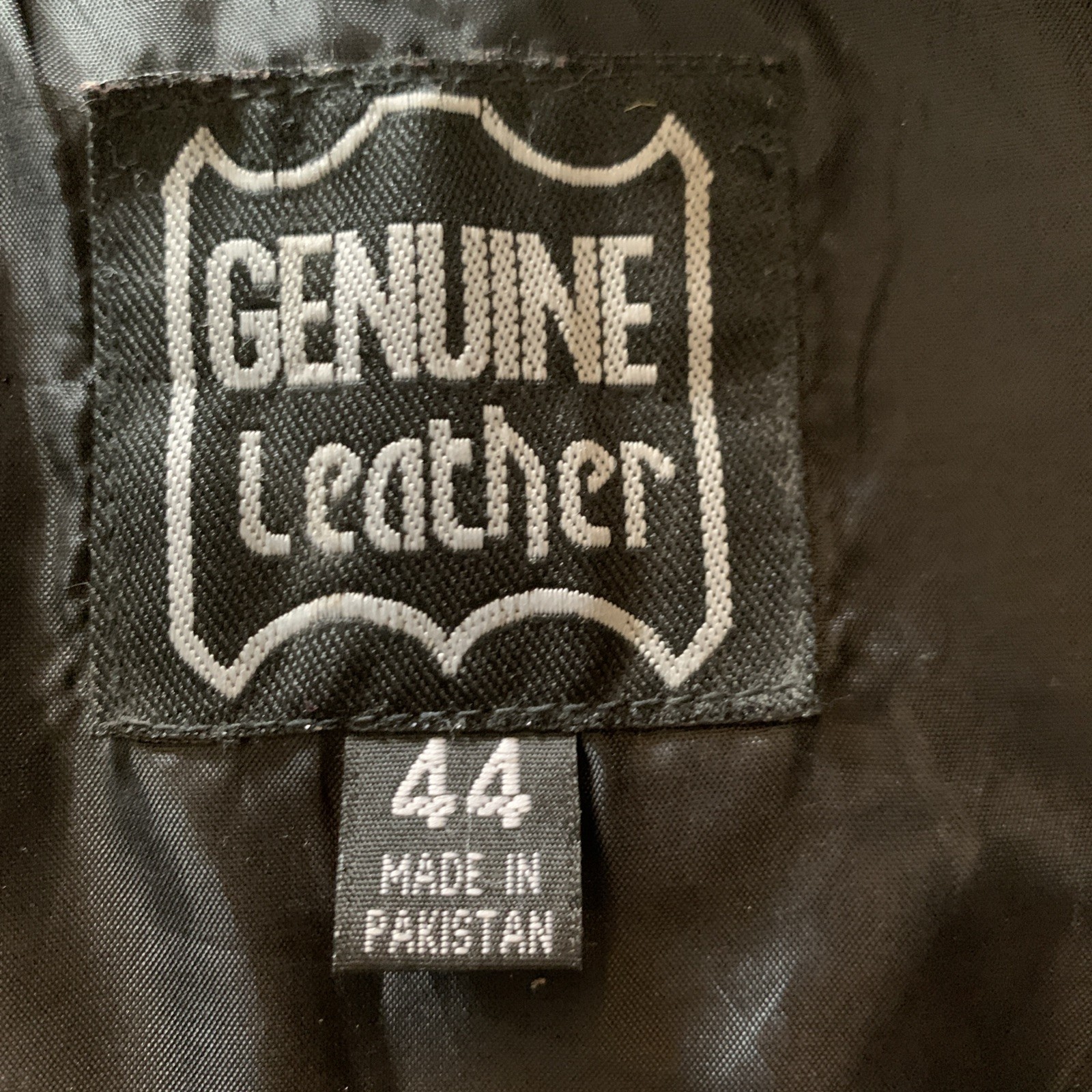 Genuine Leather Vest With Skull Patch