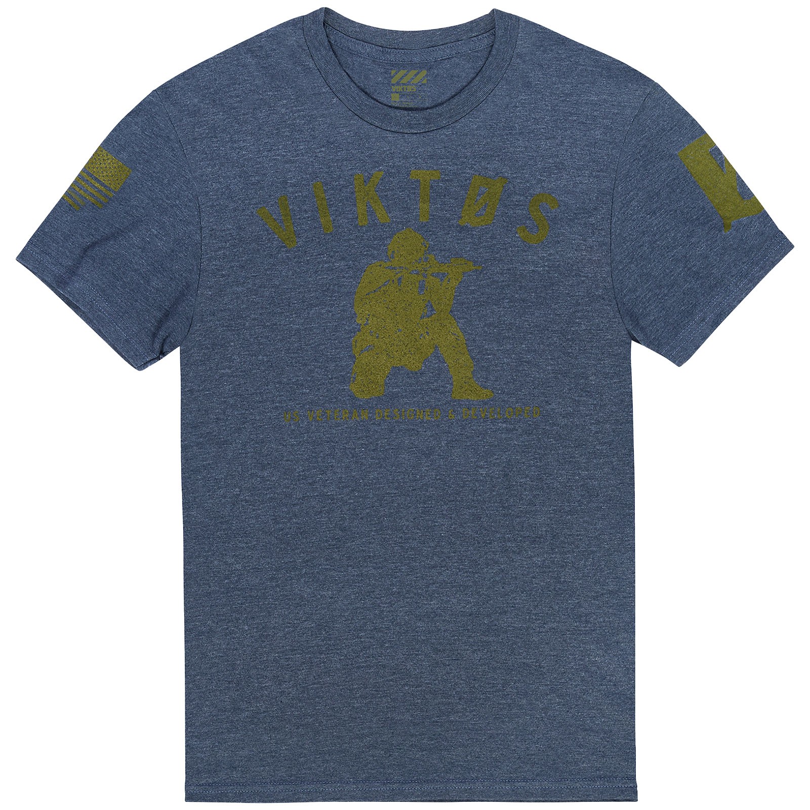 VIKTOS Men's Varsity Royal Navy Heather Tee (18910)