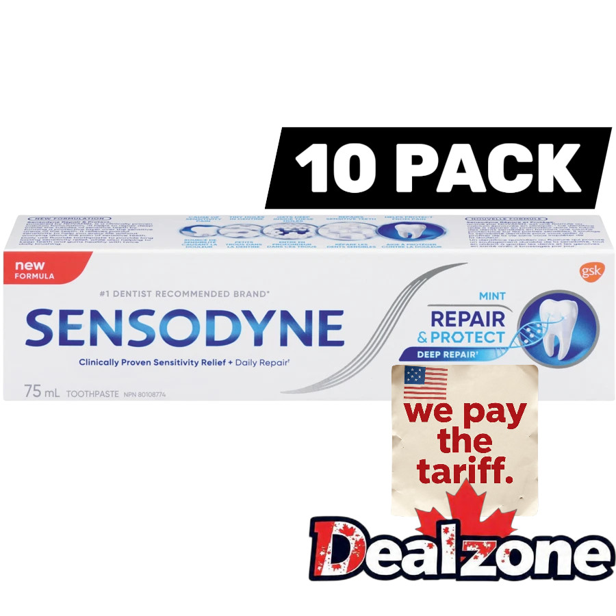 10x Sensodyne Repair & Protect Deep Repair Toothpaste Mint Novamin 75ml Canada