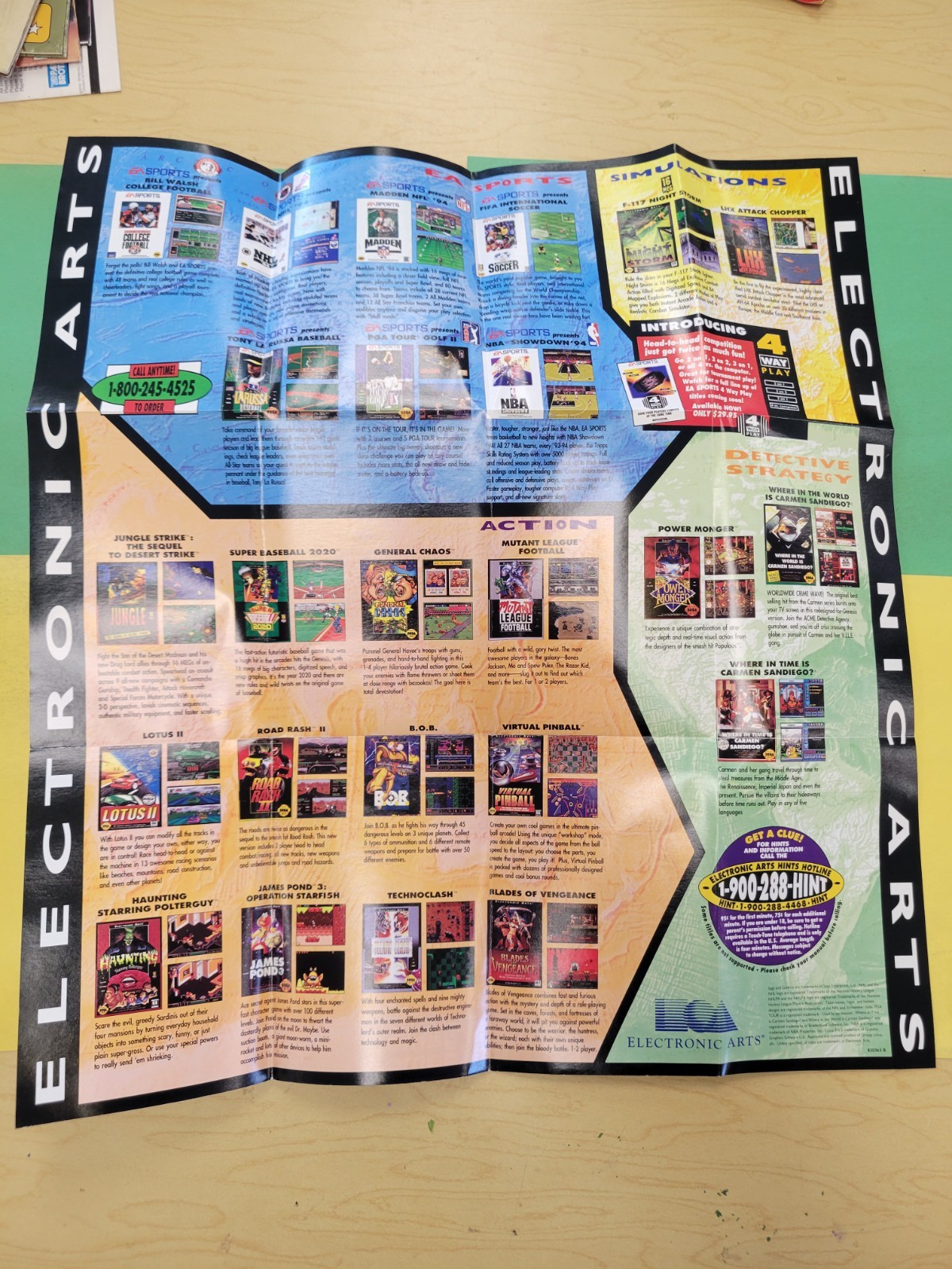 sega genesis electronic arts poster Insert