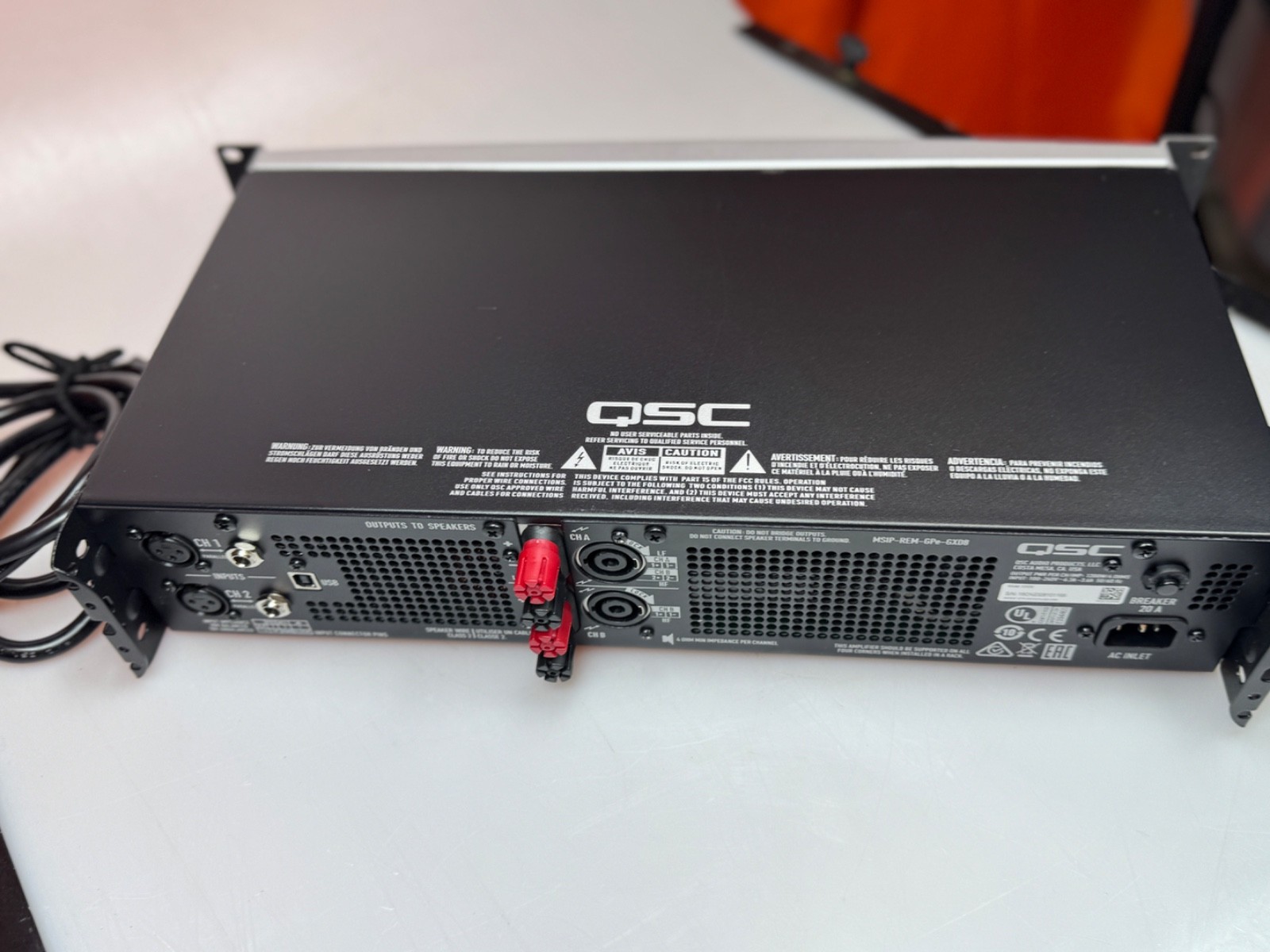 QSC GXD 8 2ch Digital Amplifier W/ Onboard DSP