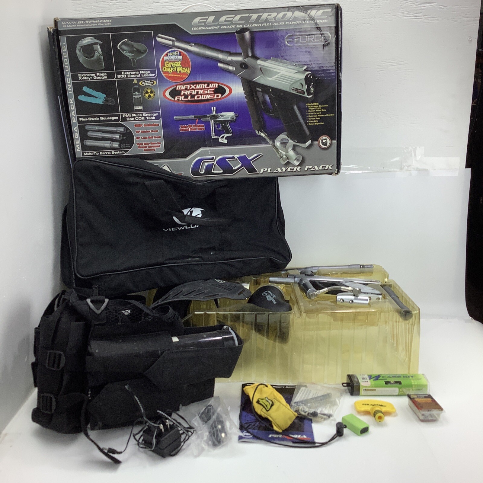 PMI Piranha eForce GSX Marker Paintball Player Pack (Untested) - FREE SHIPPING