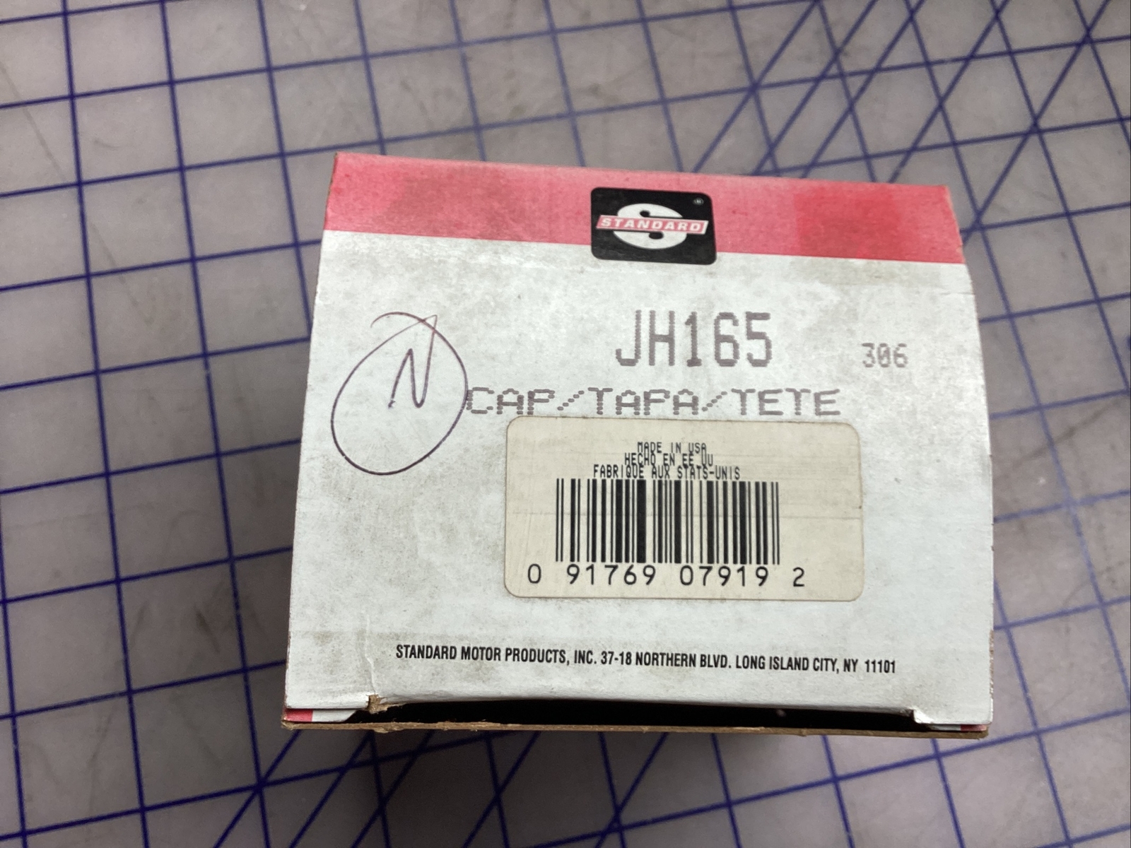 Standard, JH165, Distributor Cap No Hardware, Free Shipping