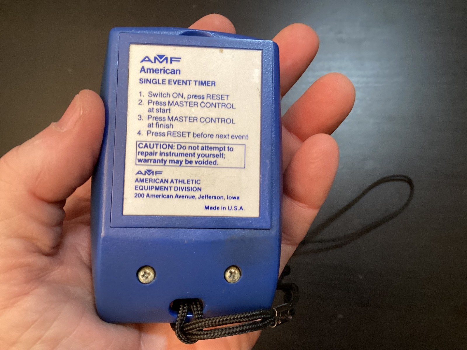 Vintage AMF American Single Event Timer Stopwatch Works