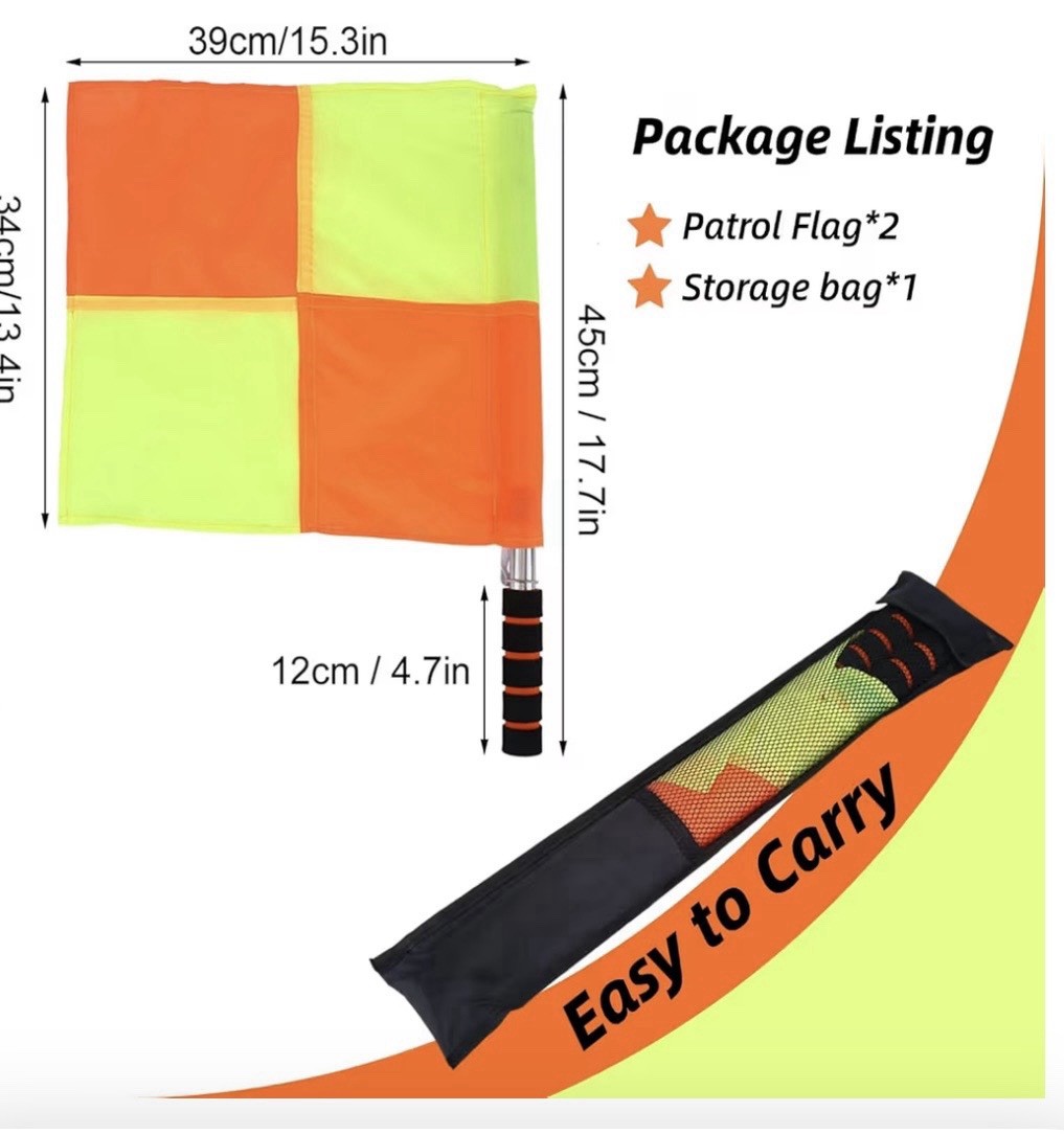 EIMSOAH Soccer Referee Flags w/ bag, Linesman Flag
