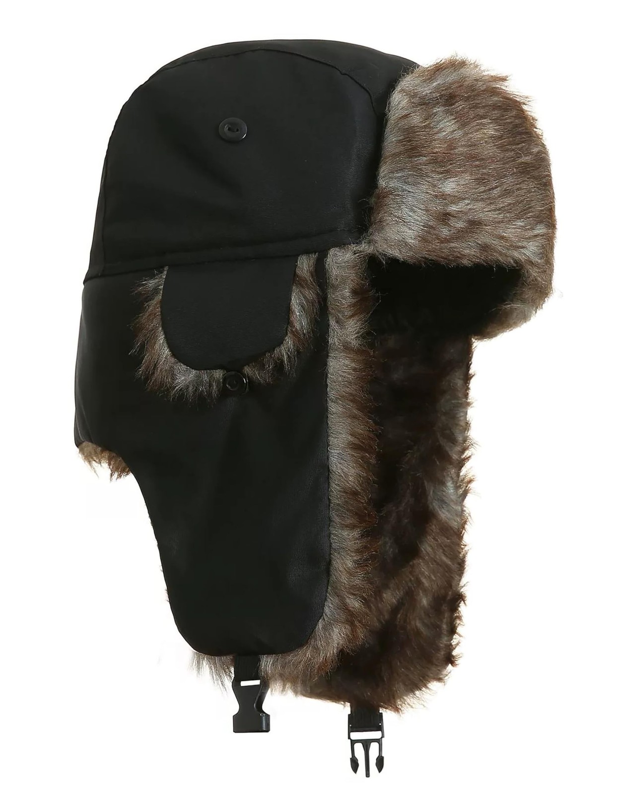 Trapper Ushanka Hat for Men Women, Faux Fur Trooper Hats with Ear Flaps, Wind...