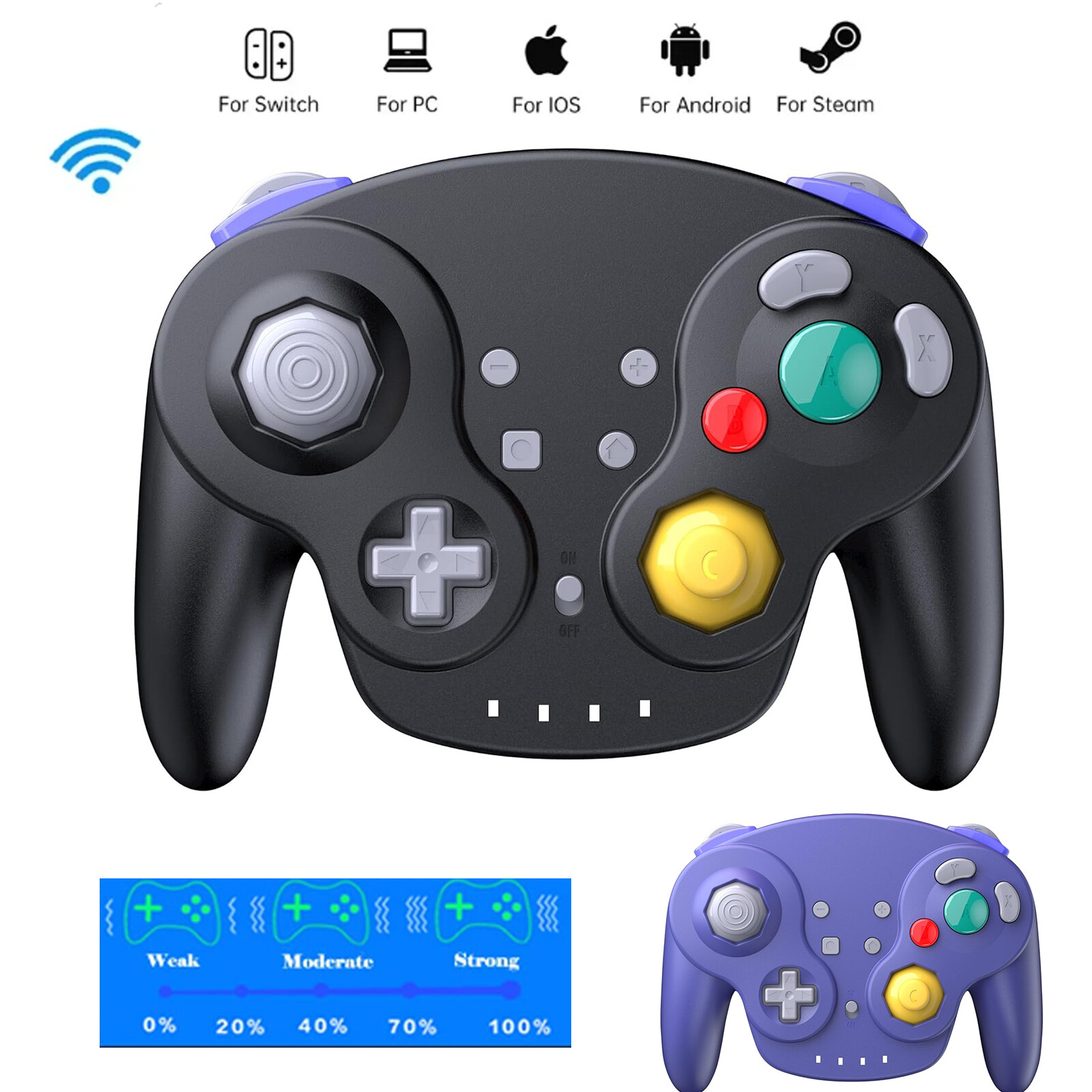 Wireless Switch Controller Pro for Nintendo Switch/Lite/Steam PC Motion Control