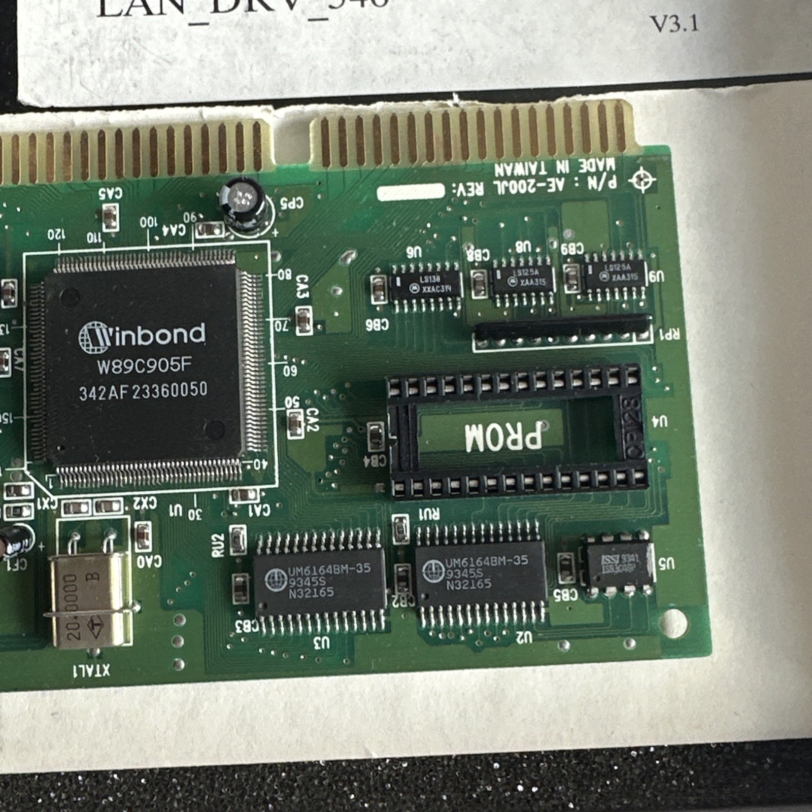 Winbond EtherAdapter-16 Ethernet Adapter Card W89C904AXF