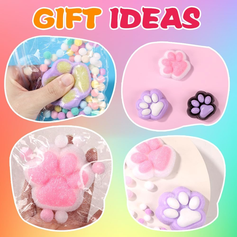 Taba Squishy Kit, DIY Squishy Making Kit 18OZ 1:1 AB Liquid Silicone with 6 Mold
