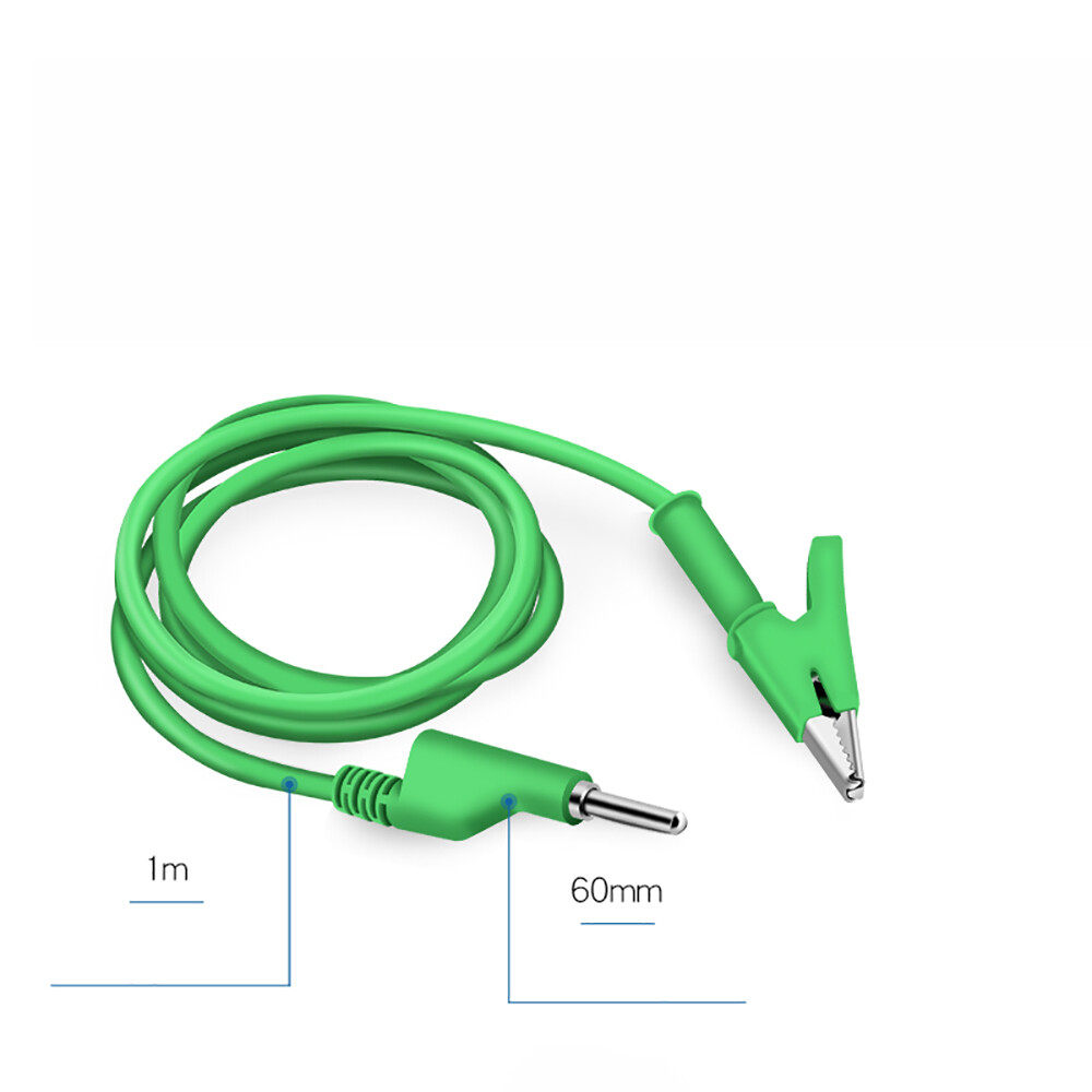 4mm Stackable Banana Plug to Crocodile Alligator Clip Test Leads 1M Cable 15A
