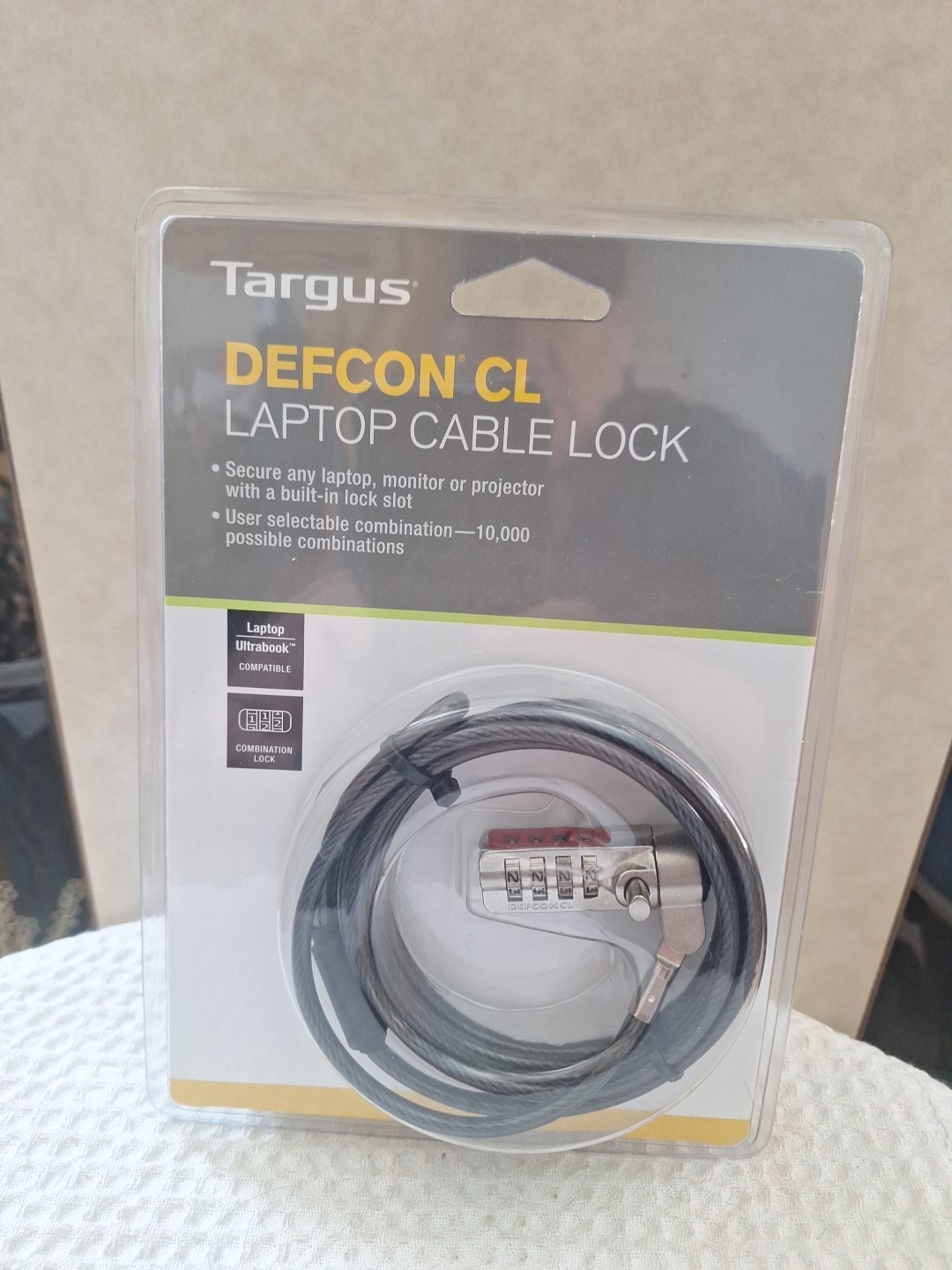 Targus Defcon CL Laptop Combination Cable Lock PA410U NEW  !!!