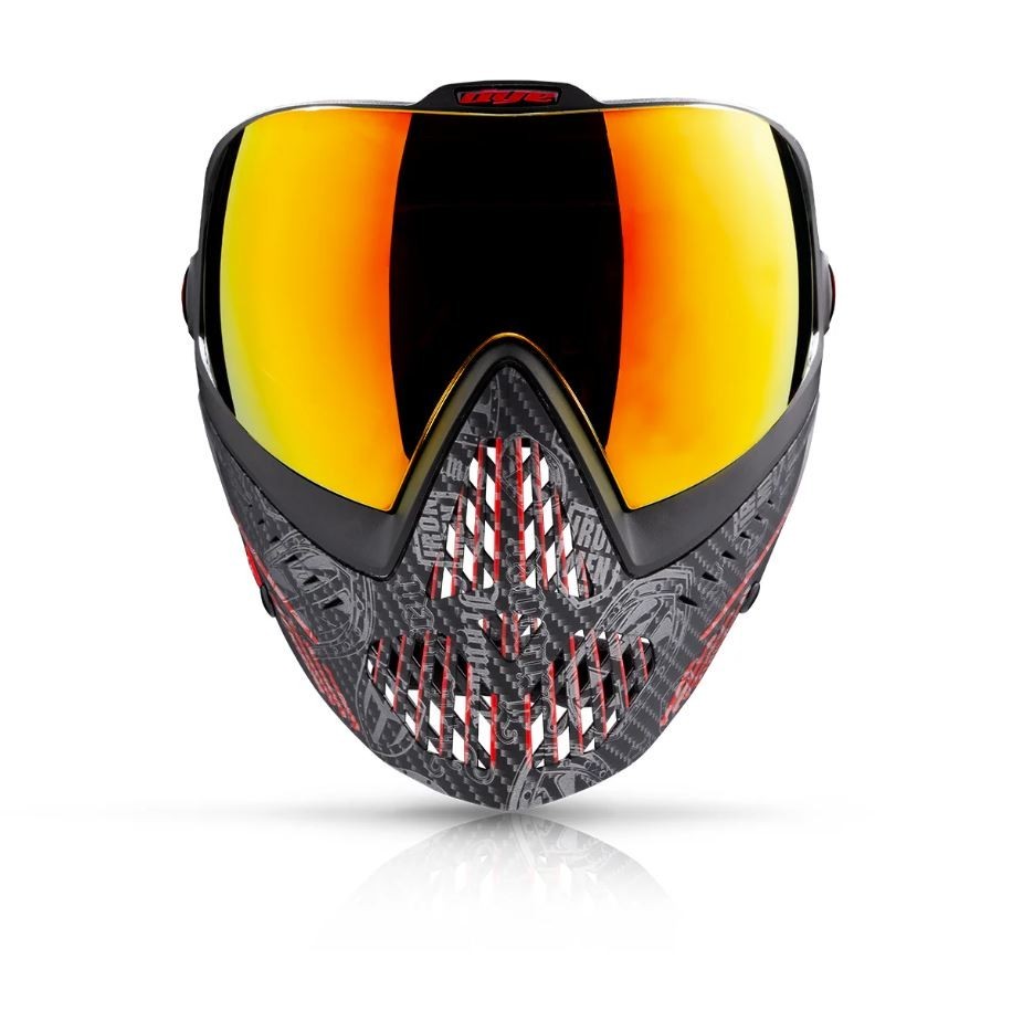 Dye Paintball I5 Protective Gear Goggle System Mask IM Shields Black/Red