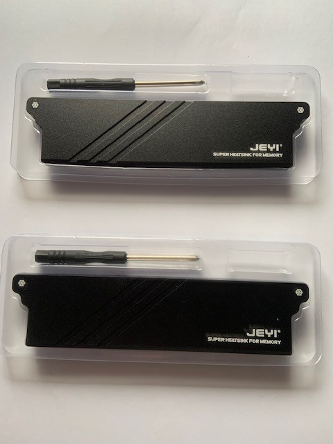 Desktop RAM Memory Aluminum Heatsink With Thermal Pads, fits DDR2/3/4/5
