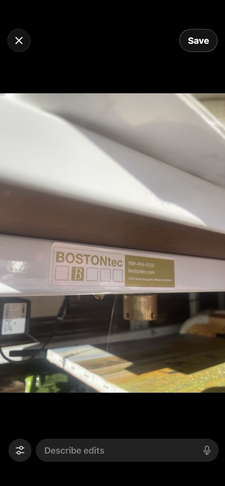 BOSTONtec White Metal Assembly Workstation Adjustable Shelves Pegboard