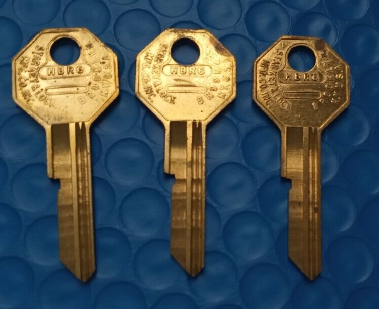 Star HBR6 BRASS  Key Blanks   Set of 3   Locksmith                           [M]