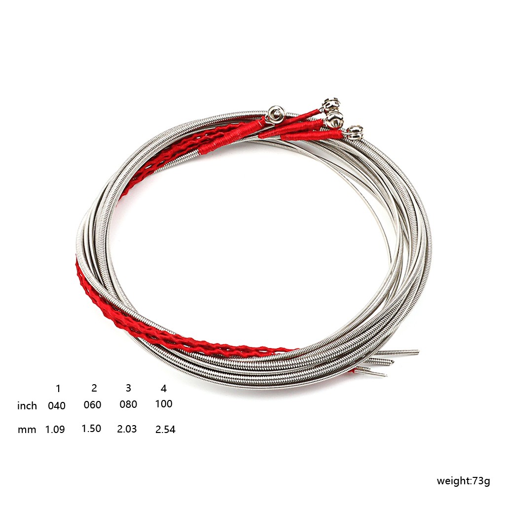 4 String Guitar Bass String A-1st D-2nd G-3rd C-4th Solid Stainless Steel