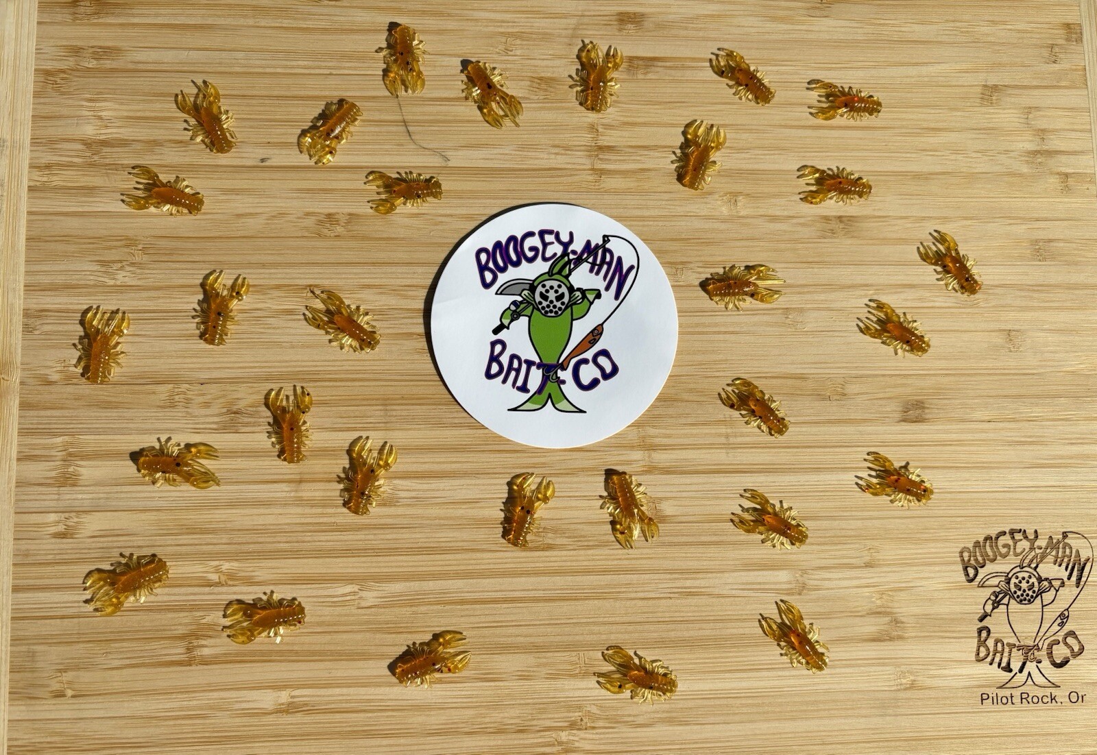 Boogey Man Bait Co. Micro Craw Root Beer Ice Fishing Trout Crappie Panfish 30pk