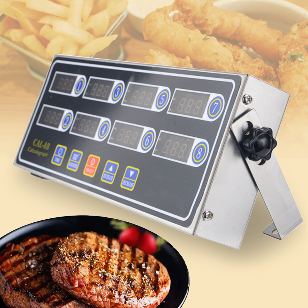 8 Channel Digital Kitchen Timer Clock Restaurant Reminder Cooking Commercial