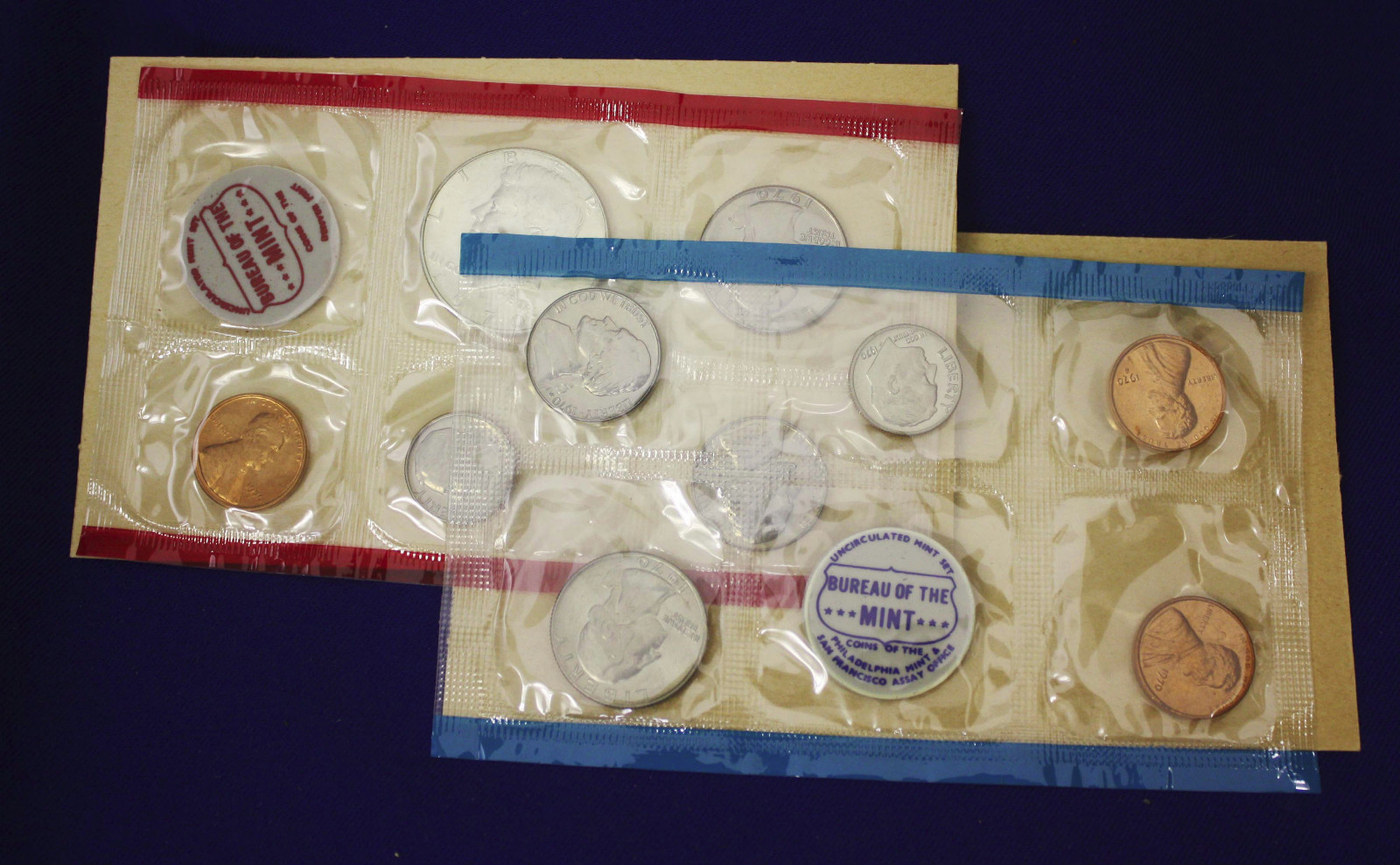1970 Mint Set. Original Envelope OPENED. Coins are mint sealed.