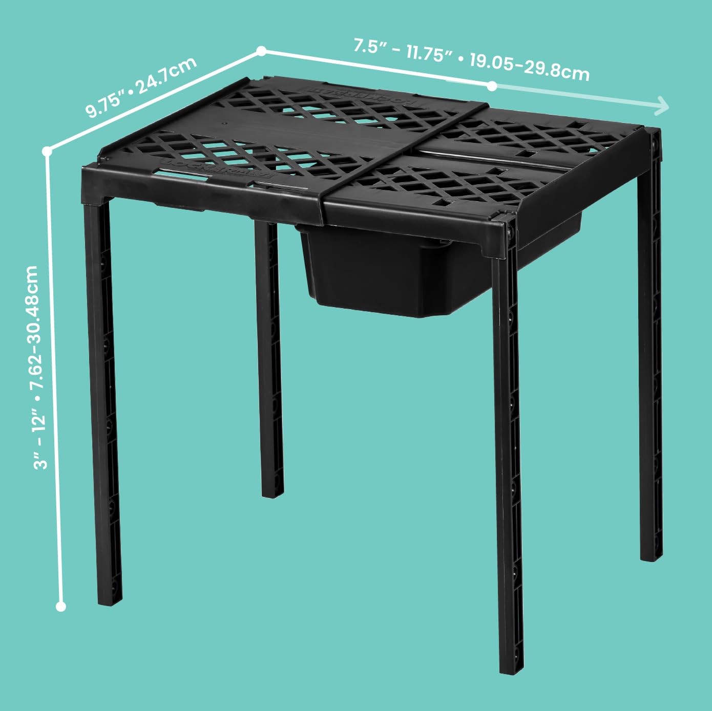 Adjust-A-Shelf Locker Shelf & Organizer, Extends to Fit Your Locker, Includes...
