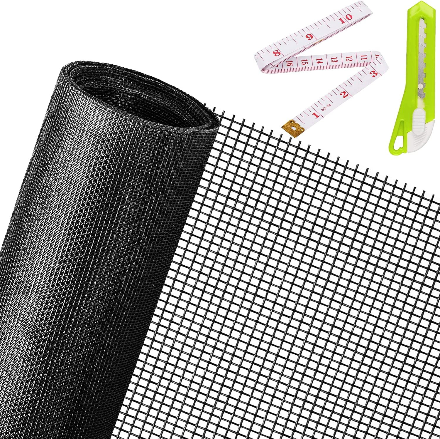 48" x 118" Replacement Window Screen – Durable DIY Fiberglass Mesh for Doors, Wi