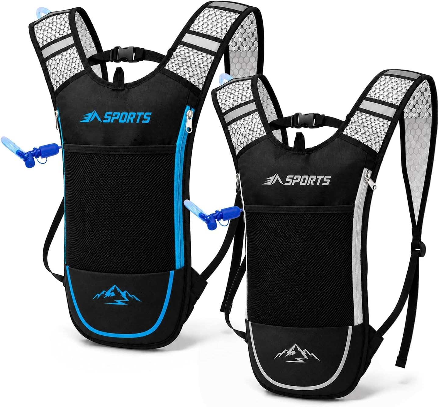 2-Pack Hydration Backpack with 2L Bladder-Ultra-light 0.37 lbs- leak-proof
