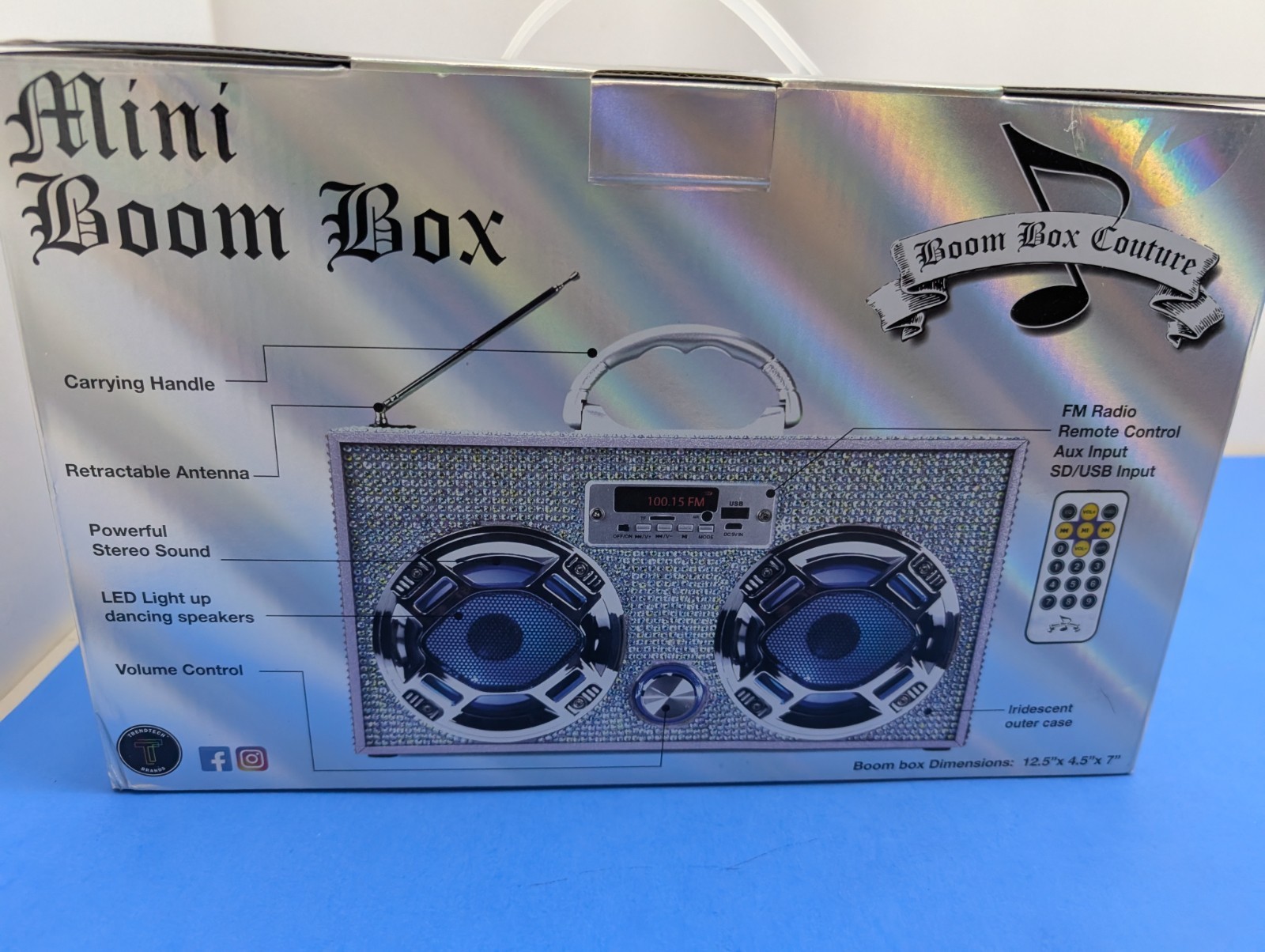 Wireless Express Bling Mini-Bling Wireless Bluetooth Boombox Couture Never used