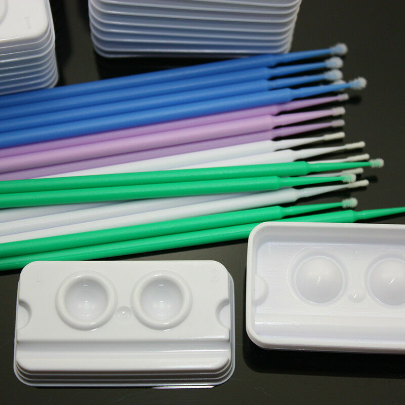 4 Packs Dental Disposable Micro Applicators Micro Brushes L/M/S/XS 100 Pcs/pack