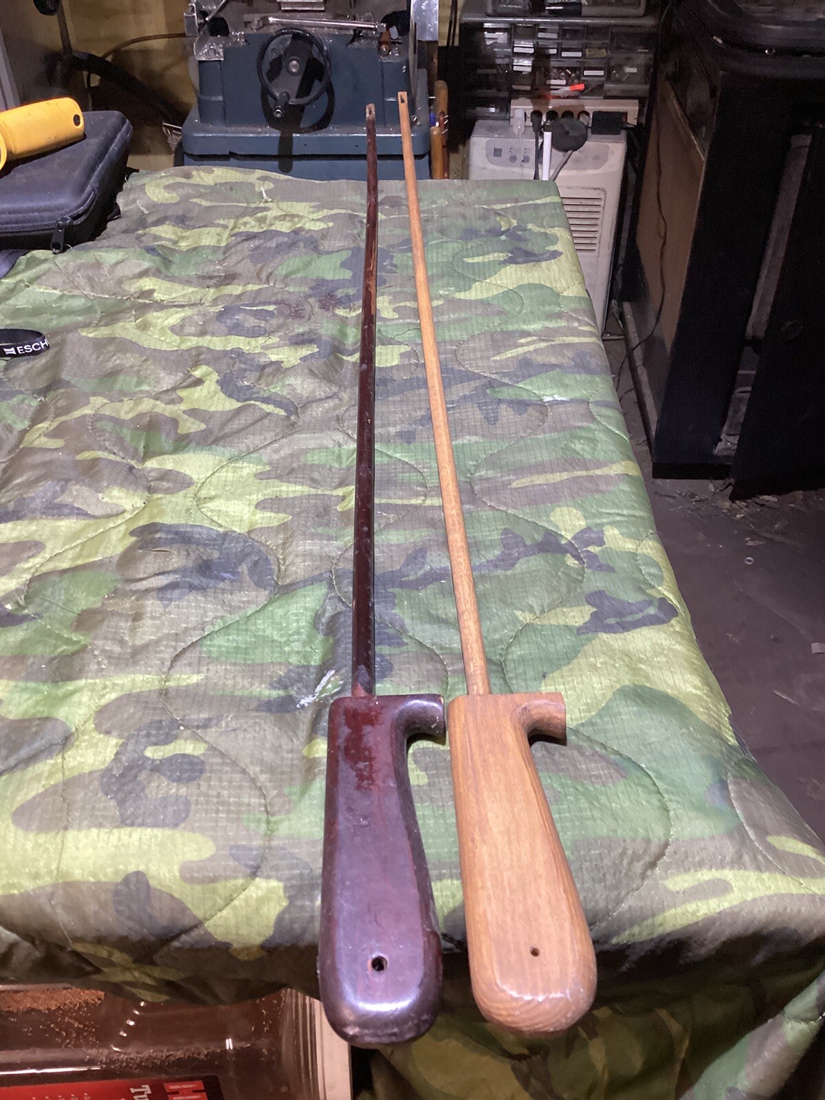 Pair Vintage All Wood 3/8 X34”  rifle cleaning rod