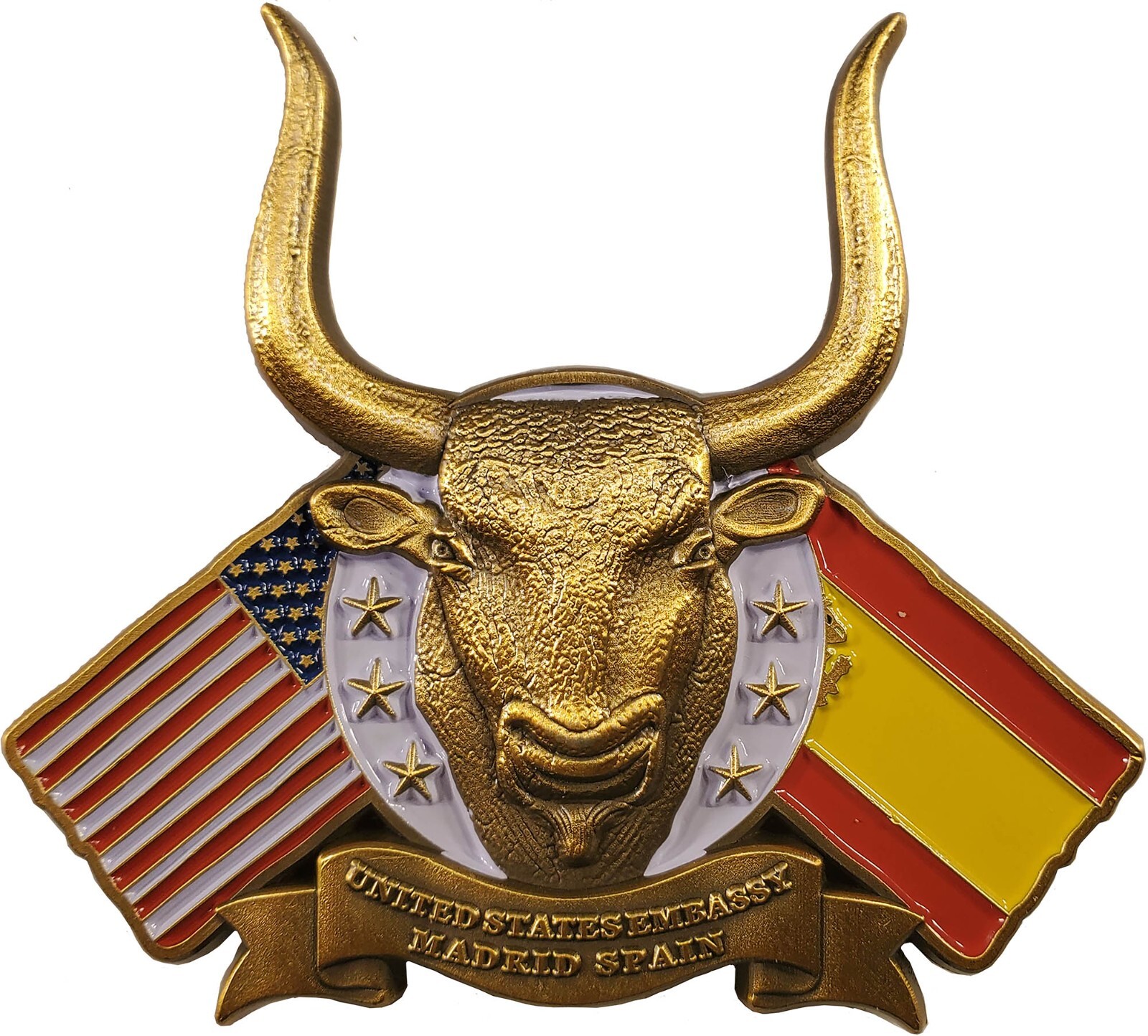 US State Department US Embassy Madrid Spain Challenge Coin 2" t 122