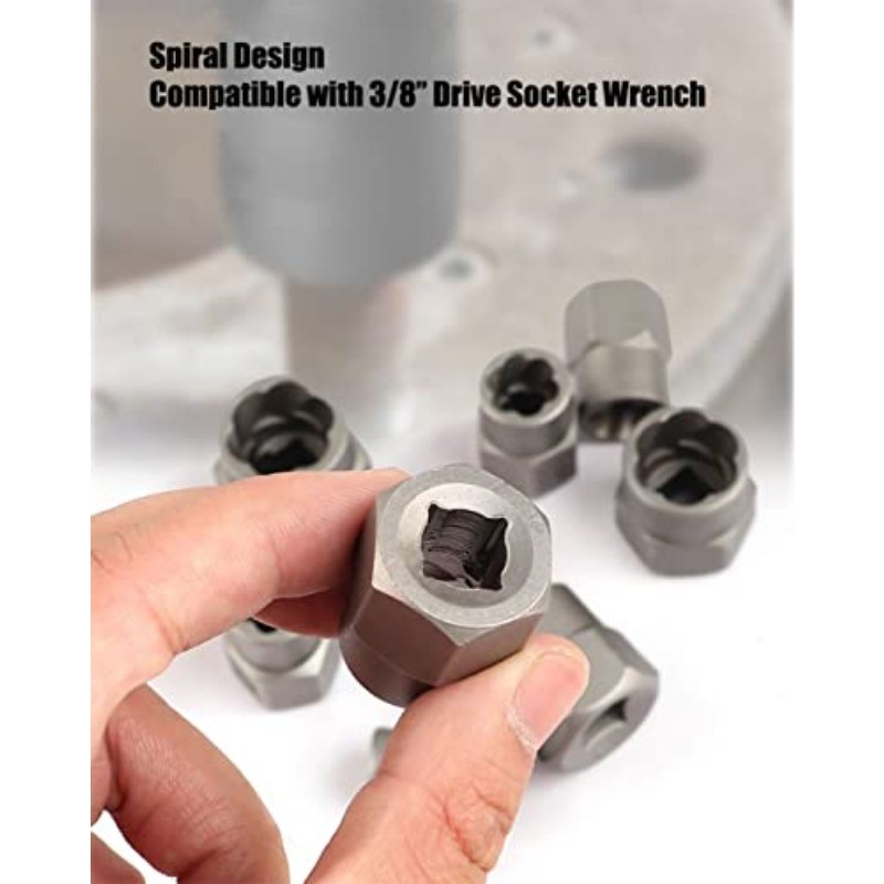 Impact Nut & Bolt Remover Set 3/8" Bolt Extractor Tool Socket Kit With Case 14pc