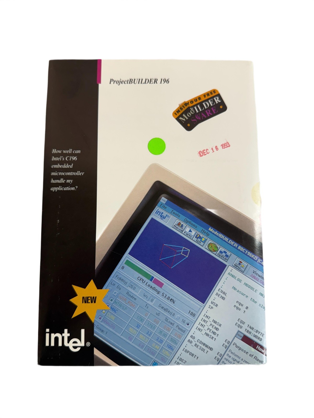 Intel 1994 MCS 96 Product Builder Software Literature Borchure