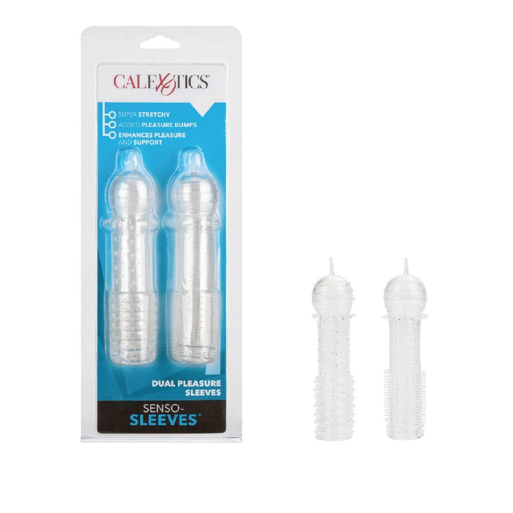 CalExotics Senso Sleeve 2 Pack Male Silicone Penis Extension Girth Sleeve