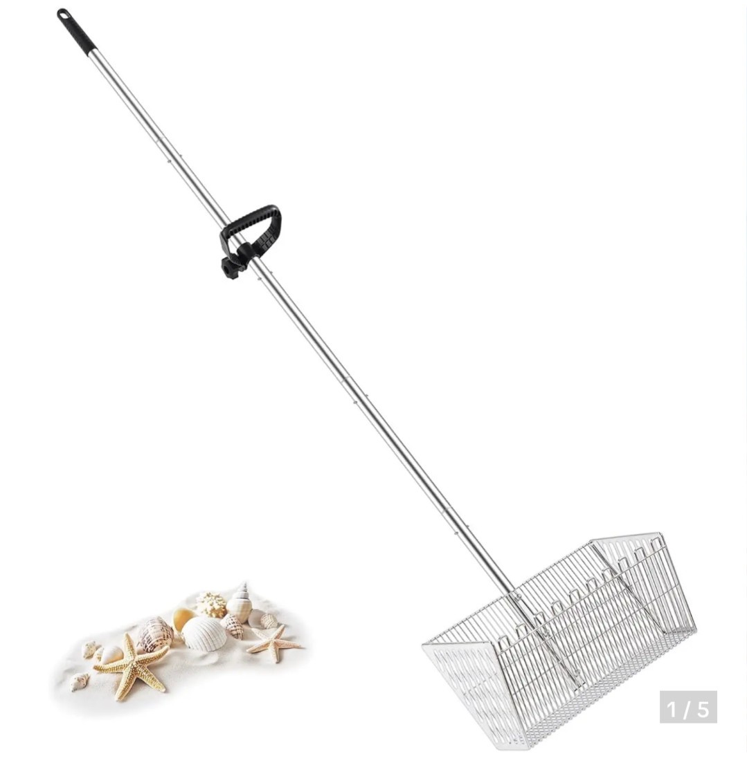NEW Adjustable Length Sand Rake To Find Summer Beach Treasures Or Sand Flea Rake