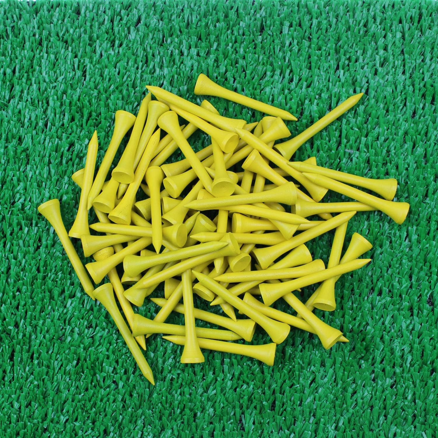 Professional 2 1/8" Deluxe Wood Golf Tees 100Pcs