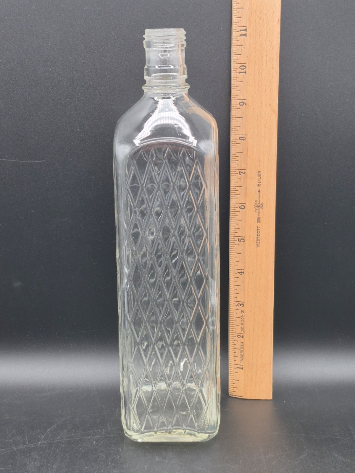 Vintage Embossed H&A Gilley Ltd. Gin Bottle, 11"