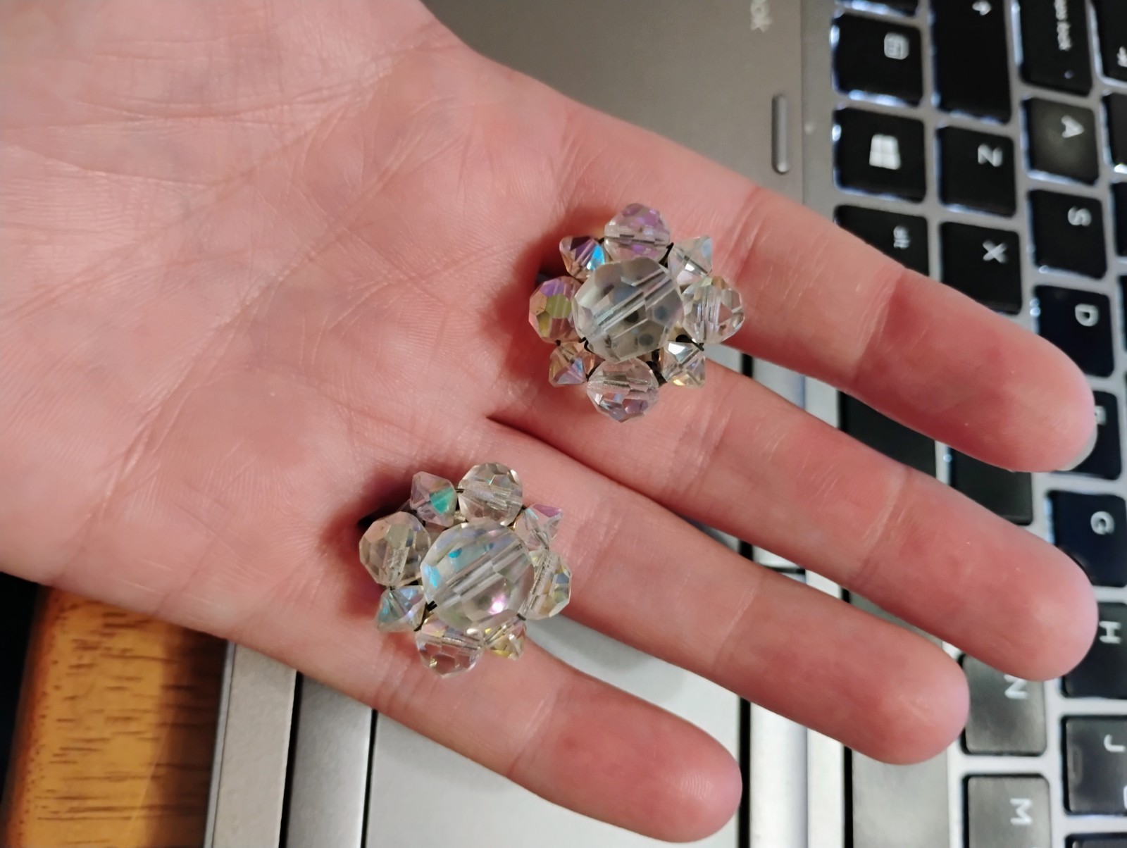 Vintage Sparkly clip on earrings