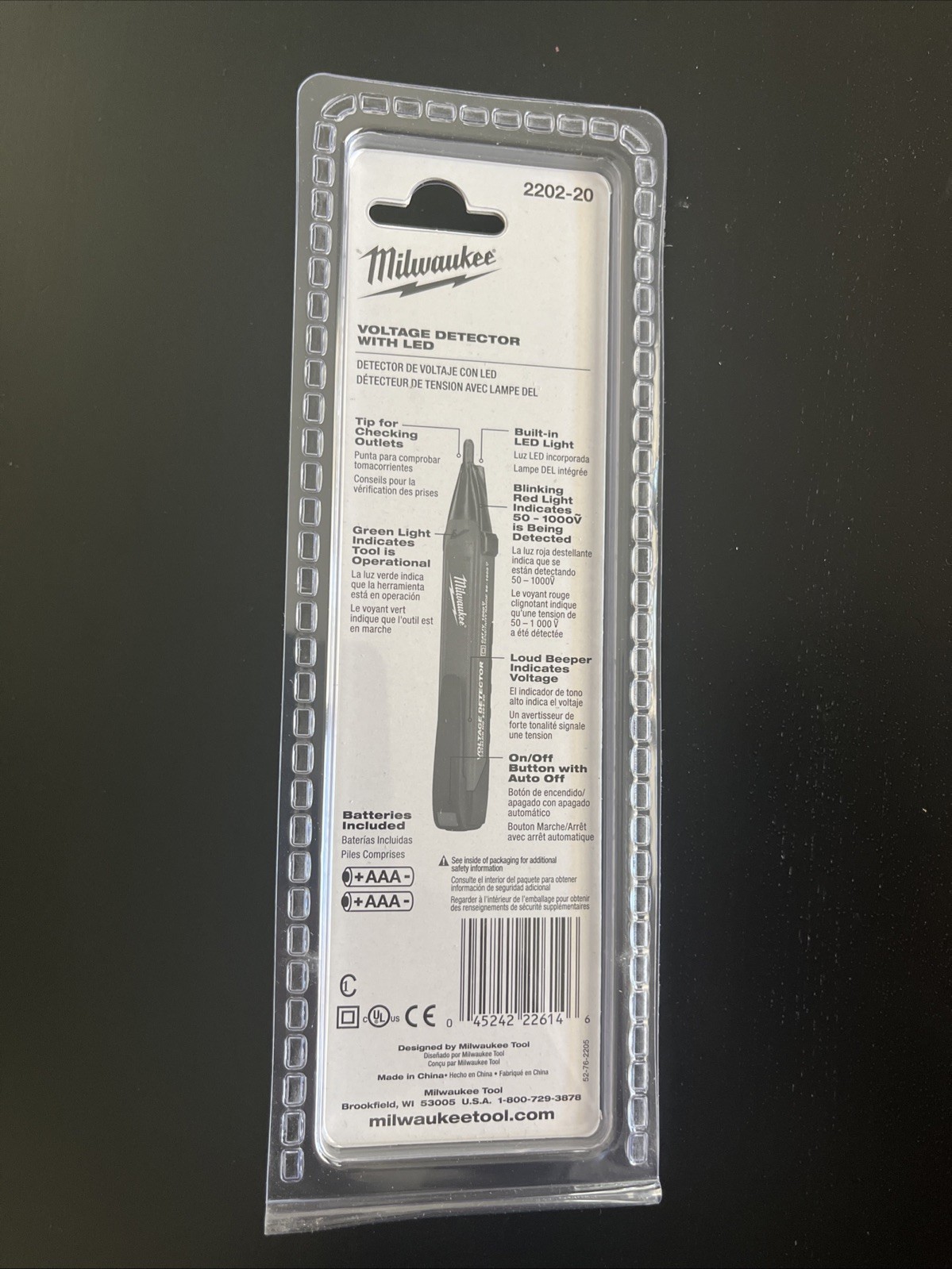 Milwaukee 2202-20 Non-Contact Voltage Detector with LED